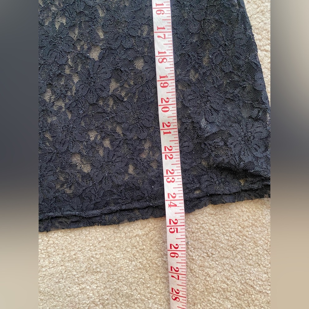 Twenty One sheer black lace long sleeve blouse - Picture 14 of 15